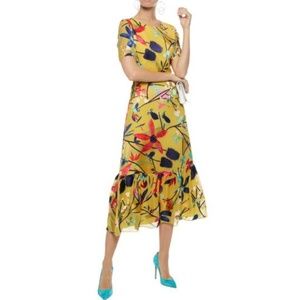 SALONI Lorna Floral Midi Dress NEVER WORN